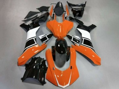 Cheap 2015-2019 Yamaha YZF 1000 R1 Motorcycle Fairings - White Orange Glossy Black