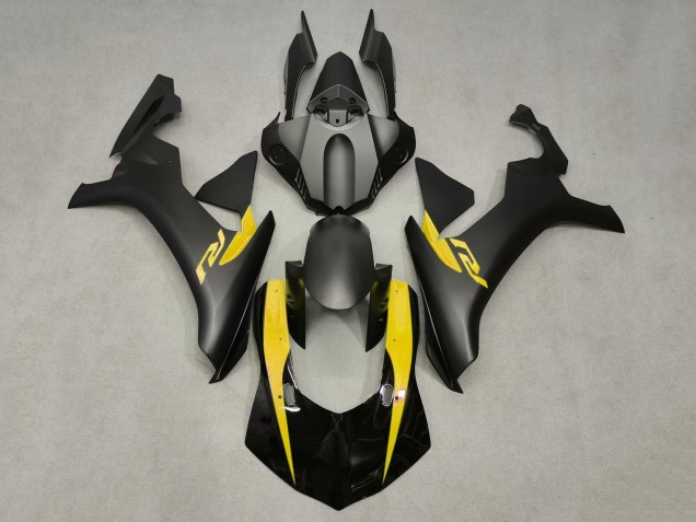 2015-2019 Yamaha YZF 1000 R1 Motorcycle Fairings - Matte Black Glossy Black Yellow