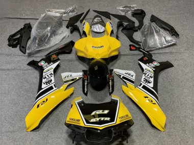 Cheap 2020-2025 Yamaha YZF 1000 R1 Motorcycle Fairings - Yellow White Glossy Black GYTR