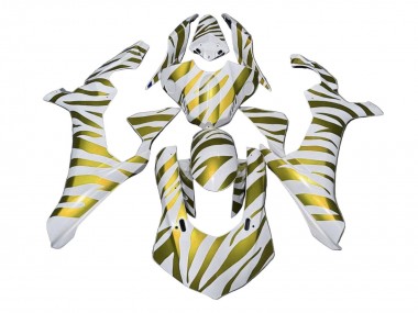 Cheap 2020-2025 Yamaha YZF 1000 R1 Motorcycle Fairings - White Gold Zebra