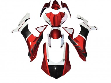 Cheap 2020-2025 Yamaha YZF 1000 R1 Motorcycle Fairings - White Red Faux Carbon Fiber