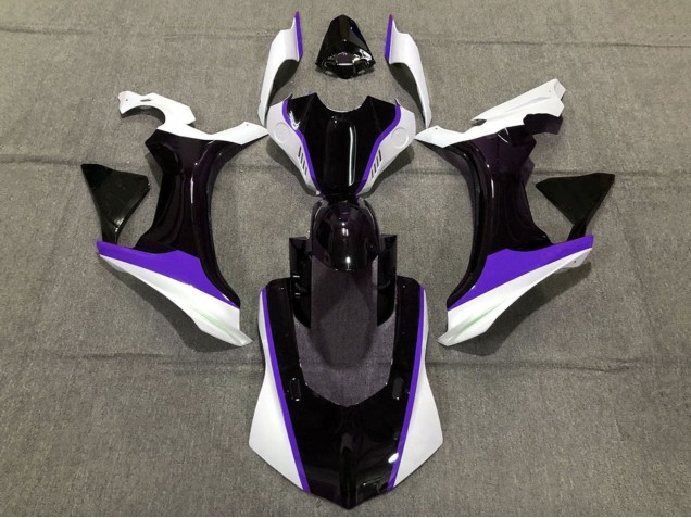 2020-2025 Yamaha YZF 1000 R1 Motorcycle Fairings - White Purple Glossy Black