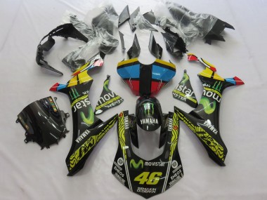 Cheap 2020-2025 Yamaha YZF 1000 R1 Motorcycle Fairings - Yellow Blue Red Black Green MoviStar Monster Semakin Didepan