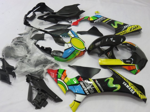 2020-2025 Yamaha YZF 1000 R1 Motorcycle Fairings - White Blue Green Yellow Red Black Color Wheel MoviStar