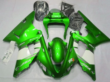 Cheap 2000-2001 Yamaha YZF 1000 R1 Motorcycle Fairings - Green White Silver