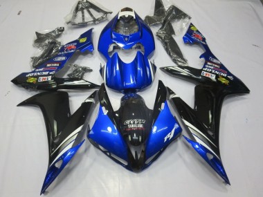 Cheap 2004-2006 Yamaha YZF 1000 R1 Motorcycle Fairings - Blue White Silver Black GYTR Yamalube Dunlop