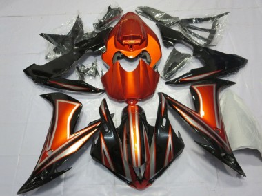 Cheap 2004-2006 Yamaha YZF 1000 R1 Motorcycle Fairings - Orange Glossy Black