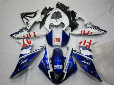 Cheap 2004-2006 Yamaha YZF 1000 R1 Motorcycle Fairings - White Blue Red Fiat