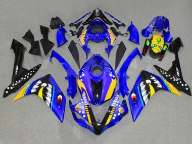 Cheap 2007-2008 Yamaha YZF 1000 R1 Motorcycle Fairings - Blue Yellow Black Shark