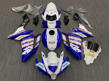 Cheap 2007-2008 Yamaha YZF 1000 R1 Motorcycle Fairings - White Blue Red Volvo Fimer Sterilgarda