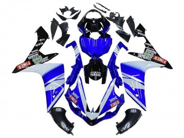 Cheap 2007-2008 Yamaha YZF 1000 R1 Motorcycle Fairings - Blue White Black Volvo Fimer Yamalube