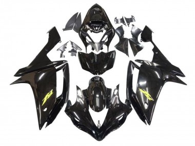Cheap 2007-2008 Yamaha YZF 1000 R1 Motorcycle Fairings - Glossy Black Gold Decal