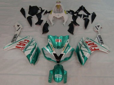 Cheap 2007-2008 Yamaha YZF 1000 R1 Motorcycle Fairings - White Green Red Fiat