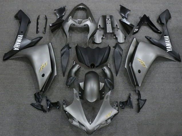 2007-2008 Yamaha YZF 1000 R1 Motorcycle Fairings - Dark Silver Matte Black