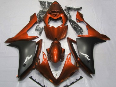 Cheap 2007-2008 Yamaha YZF 1000 R1 Motorcycle Fairings - Orange Matte Black