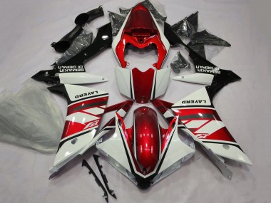 Cheap 2007-2008 Yamaha YZF 1000 R1 Motorcycle Fairings - White Red Black Layerd