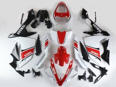 Cheap 2007-2008 Yamaha YZF 1000 R1 Motorcycle Fairings - White Red Black Stripe