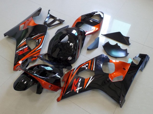 2004-2005 Suzuki GSXR 600 / GSXR 750 Motorcycle Fairings - Glossy Black Orange