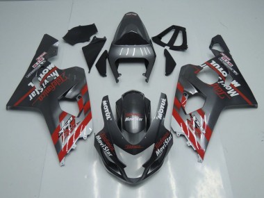 Cheap 2004-2005 Suzuki GSXR 600 / GSXR 750 Motorcycle Fairings - Dark Grey Red