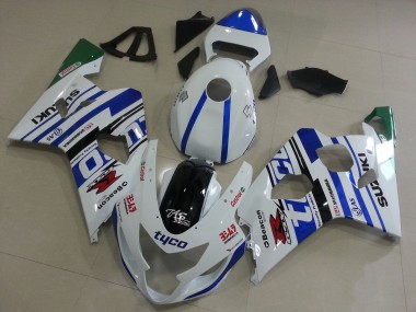 Cheap 2004-2005 Suzuki GSXR 600 / GSXR 750 Motorcycle Fairings - White Blue Black Green Tyco