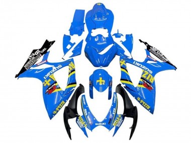 Cheap 2006-2007 Suzuki GSXR 600 / GSXR 750 Motorcycle Fairings - Blue Yellow Black Rizla