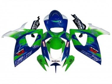 Cheap 2006-2007 Suzuki GSXR 600 / GSXR 750 Motorcycle Fairings - White Blue Green Alstare