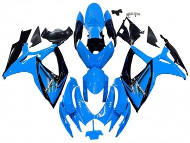 Cheap 2006-2007 Suzuki GSXR 600 / GSXR 750 Motorcycle Fairings - Light Blue Black