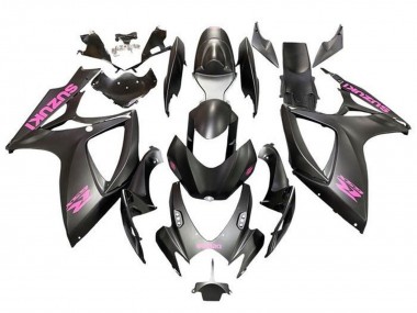 Cheap 2006-2007 Suzuki GSXR 600 / GSXR 750 Motorcycle Fairings - Matte Black Pink