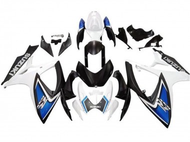 Cheap 2006-2007 Suzuki GSXR 600 / GSXR 750 Motorcycle Fairings - White Blue Matte Black