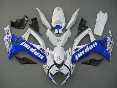 Cheap 2006-2007 Suzuki GSXR 600 / GSXR 750 Motorcycle Fairings - White Blue Jordan