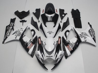 Cheap 2006-2007 Suzuki GSXR 600 / GSXR 750 Motorcycle Fairings - White Black Red Corona Extra Motul Alstare