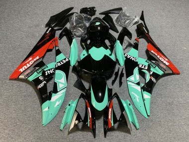 Cheap 2006-2007 Yamaha YZF R6 Motorcycle Fairings - Light Green Red Black Petronas Motul