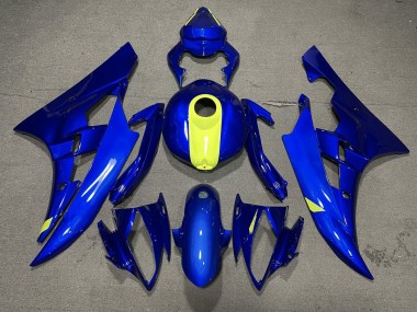 Cheap 2006-2007 Yamaha YZF R6 Motorcycle Fairings - Blue Yellow
