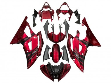Cheap 2008-2016 Yamaha YZF R6 Motorcycle Fairings - Red Black Stripe