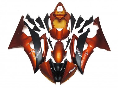 Cheap 2008-2016 Yamaha YZF R6 Motorcycle Fairings - Orange Matte Black