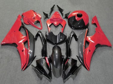Cheap 2008-2016 Yamaha YZF R6 Motorcycle Fairings - Red Black Carbon Fiber Style