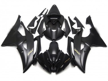 Cheap 2008-2016 Yamaha YZF R6 Motorcycle Fairings - Matte Black Gold Decals