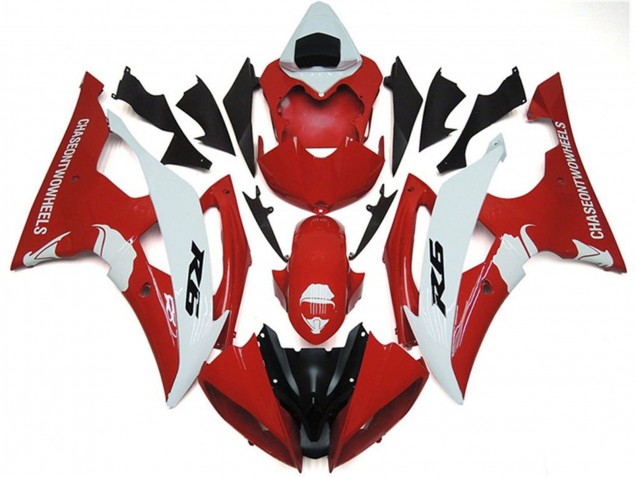 2008-2016 Yamaha YZF R6 Motorcycle Fairings - White Red Black