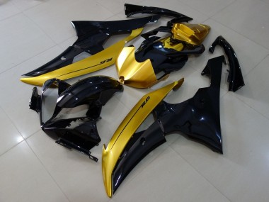 Cheap 2008-2016 Yamaha YZF R6 Motorcycle Fairings - Gold Glossy Black