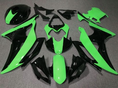 Cheap 2008-2016 Yamaha YZF R6 Motorcycle Fairings - Green Glossy Black