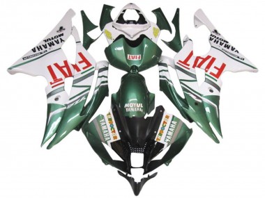 Cheap 2008-2016 Yamaha YZF R6 Motorcycle Fairings - White Green Red Fiat