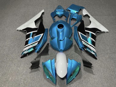 Cheap 2008-2016 Yamaha YZF R6 Motorcycle Fairings - White Blue Black Stripe