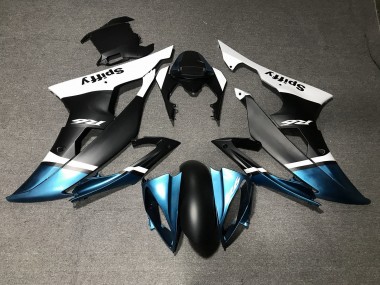 Cheap 2008-2016 Yamaha YZF R6 Motorcycle Fairings - White Blue Matte Black Spiffy