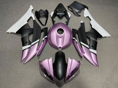 Cheap 2008-2016 Yamaha YZF R6 Motorcycle Fairings - White Light Purple Matte Black