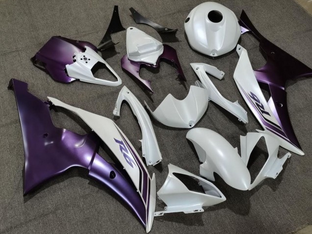 2008-2016 Yamaha YZF R6 Motorcycle Fairing - White Purple