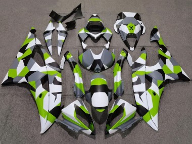 Cheap 2008-2016 Yamaha YZF R6 Motorcycle Fairings - White Green Grey Black Camouflage