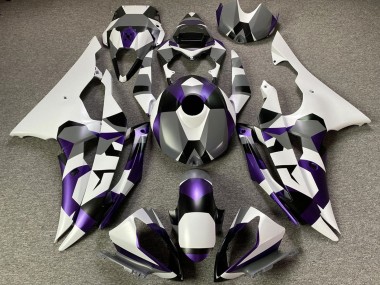 Cheap 2008-2016 Yamaha YZF R6 Motorcycle Fairings - White Purple Grey Black Camouflage