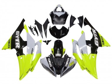 Cheap 2008-2016 Yamaha YZF R6 Motorcycle Fairings - White Green Glossy Black GYTR