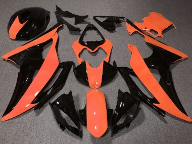 Cheap 2008-2016 Yamaha YZF R6 Motorcycle Fairings - Orange Glossy Black