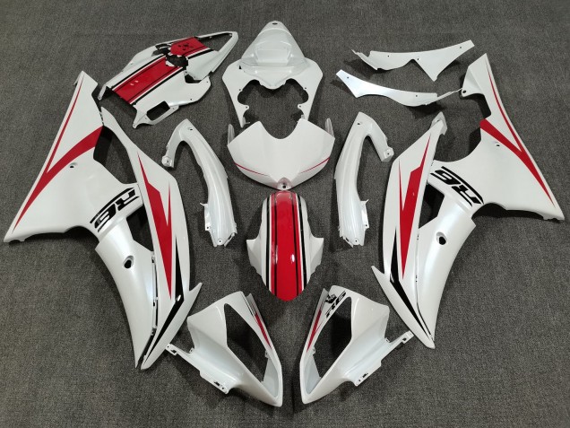 2008-2016 Yamaha YZF R6 Bike Fairings - Pearl White Red